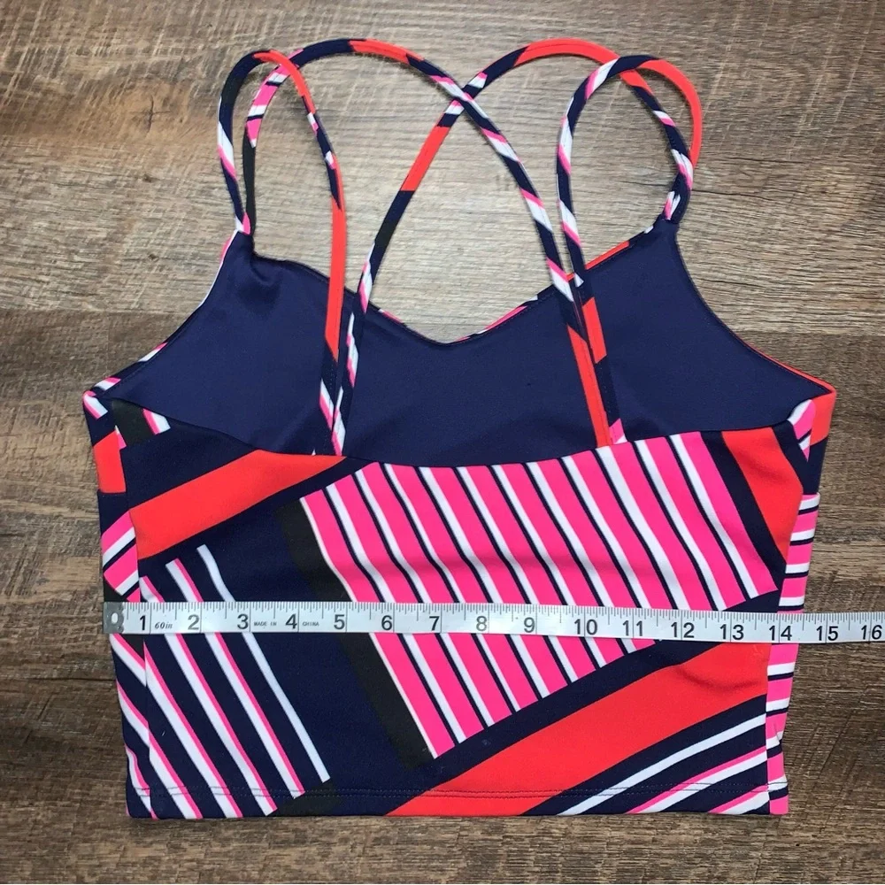 Express Crop Top Geo Strappy Shirt Women’s Size Small - Picture 7 of 9